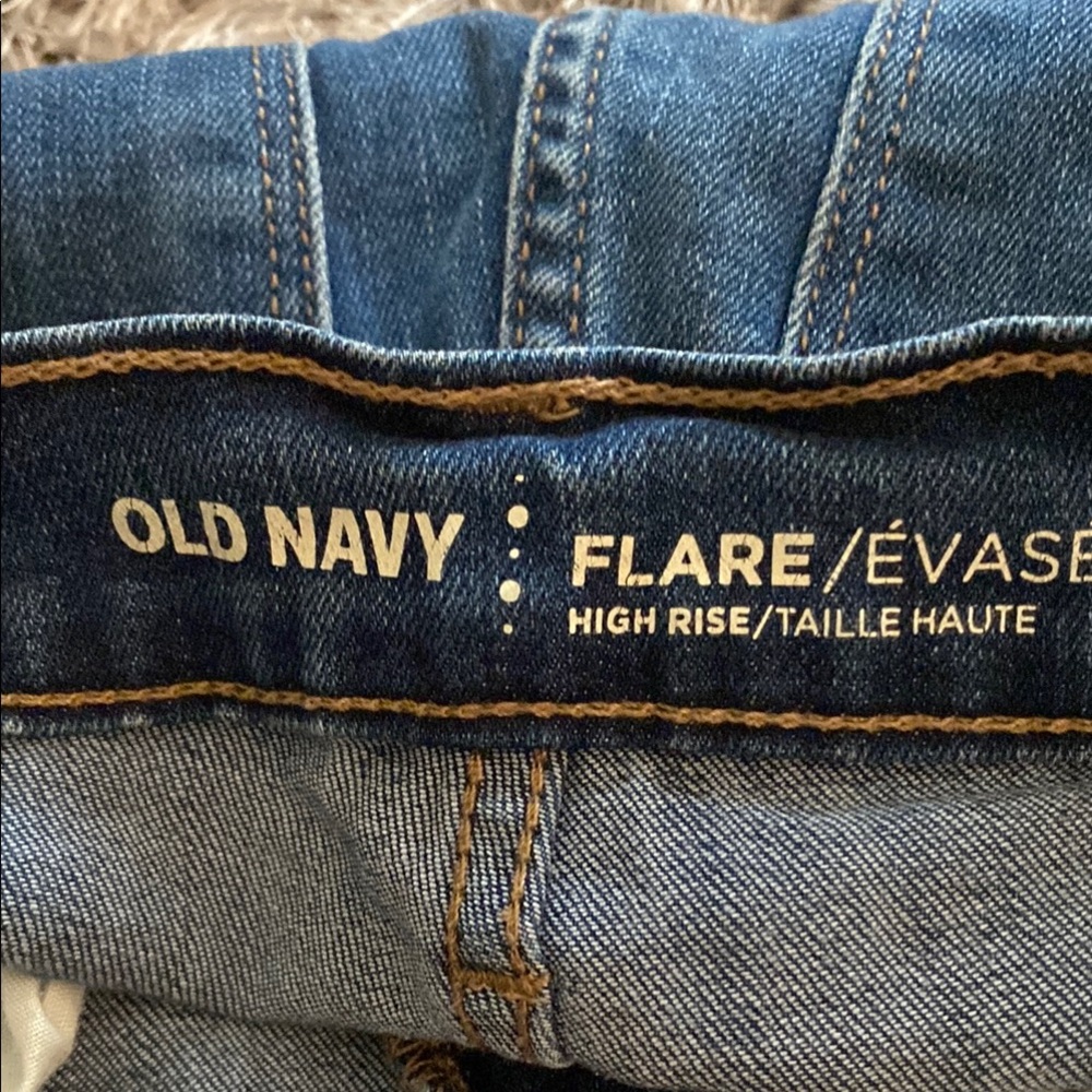 Old Navy Blue Flare Wide Leg Jeans - Picture 6 of 6